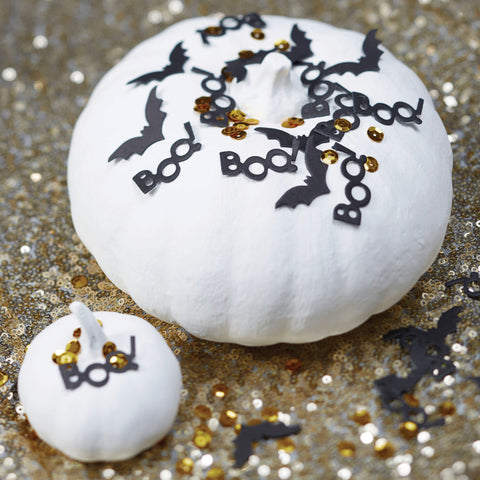 Black & Gold Halloween Table Confetti -  Trick Or Treat