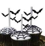 Halloween Bat Cupcake Toppers - 10 Pack - Trick Or Treat Halloween Prop	Halloween Party	Spider Decoration	Jack O Lantern Prop	Scary Ghost Prop	Spooky Bunting	Halloween Decor	Halloween Sign	Spooky Backdrop	Halloween Wall cover	Cobweb Prop	Trick or Treat Prop	Bat Decoration
