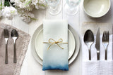 Cobalt Blue Ombre Linen Napkin Kirsty Gadd Textiles