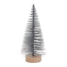 Frosty Silver Christmas Tree Standing Decoration