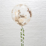 Large Rose Gold Confetti Filled Balloons - 3 Pack