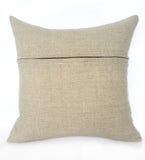 Blue-Grey Silk & Natural Linen Luxurious Handmade Square Cushion - Various Sizes LIMITED EDITION