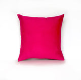Kirsty Gadd Textiles - Hot Neon Pink Hand Dyed Silk Linen Cushion