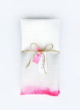 Hot Magenta Pink Ombre Linen Napkin Kirsty Gadd Textiles