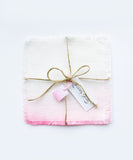 Light Magenta Pink Ombre Linen Napkin Kirsty Gadd Textiles
