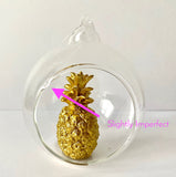 Slightly Imperfect Golden Pineapple Christmas Bauble