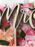 Wooden Mr & Mrs Cake Topper - Boho