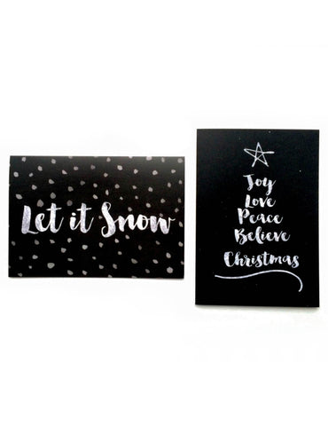 'Let It Snow' Luxury Christmas Card Pack - Pack of 8