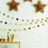 Gold Foil Circle Garland- 5m - Metallic Star -  Wedding | Hen party | Bachelorette Party | Christmas | New Year Party | Birthday | Bunting Bachelorette Party	Engagement Decor	Hen Party Banner	Hen Party Bunting	Hen Do Banner	Hen Party Decor	bachelorette prop	Gold Thanksgiving	Christmas Decoration	Gold Bunting NYE	Gold Christmas Decor	Gold Holiday Decor	Gold Decorations