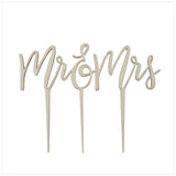 Wooden Mr & Mrs Cake Topper - Boho 