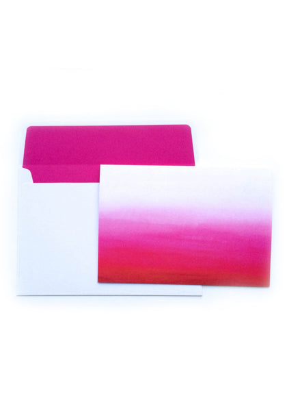 Hot Pink Ombre Notelet – Kirsty Gadd Textiles