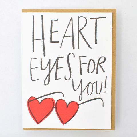 Heart Eyes for You Letterpress Card