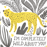Completely Wild About You Letterpress Card