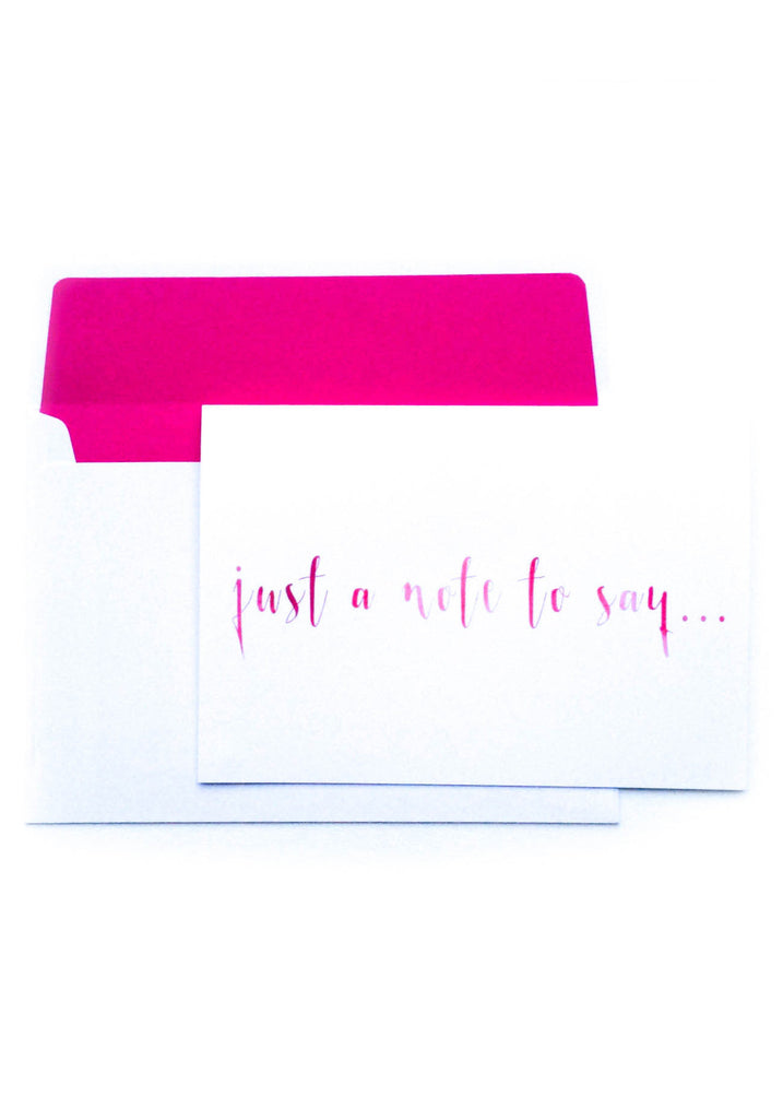 Just a Note to Say... Hot Pink Watercolour Notelet