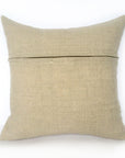 Ivory Silk & Natural Linen Handmade Square Cushion - Various Sizes