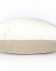 Ivory Silk & Natural Linen Handmade Square Cushion - Various Sizes