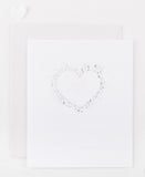 Handprinted Heart Sparkle Card