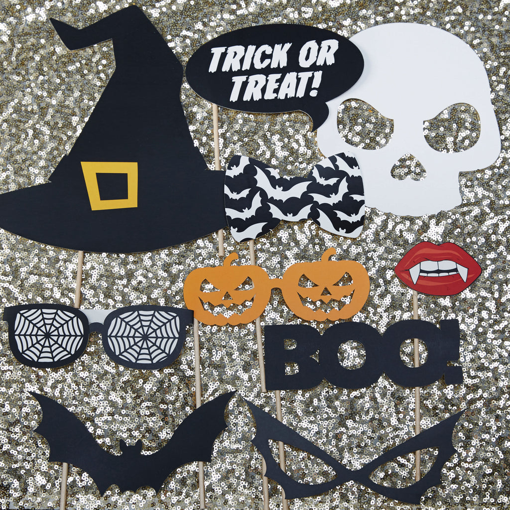 Halloween Photo Booth Props - Trick Or Treat Halloween Prop	Halloween Party	Spider Decoration	Jack O Lantern Prop	Scary Ghost Prop	Halloween Decor	Halloween Sign	Spooky Backdrop	Cobweb Prop	Trick or Treat Prop	Dracula Prop	Witch Prop	Skull Prop